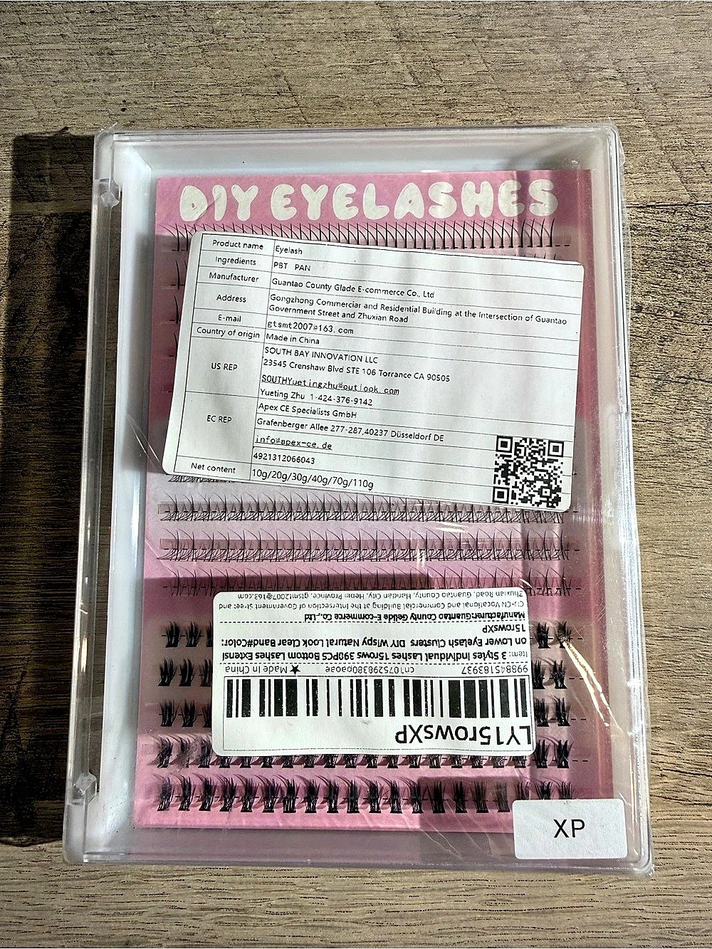 390PCS Individual Lash Clusters 15 Rows XP Black